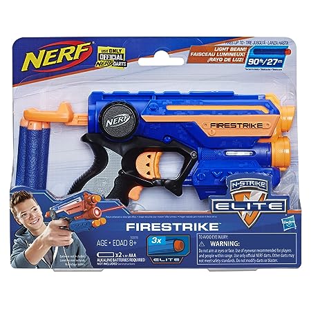Nerf EliteStrike N-Strike Fire Strike Blaster Powerful & Quick, 15 Feet Range, Multicolor