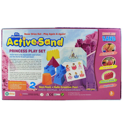 EKTA Active Sand - SandPrincess Play Set | Non-Toxic, Never Dries, Easy Shape, 3+ Kids, Educational and learning game .