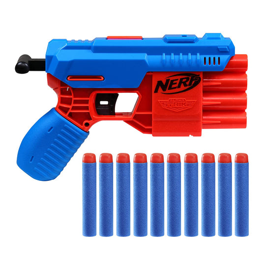 Nerf ALPHA STRIKE FANG QS-4 Toy Blaster, 4-Dart Blasting, Ages 8+, Ideal Gift, Includes 10 Official Nerf Elite Darts