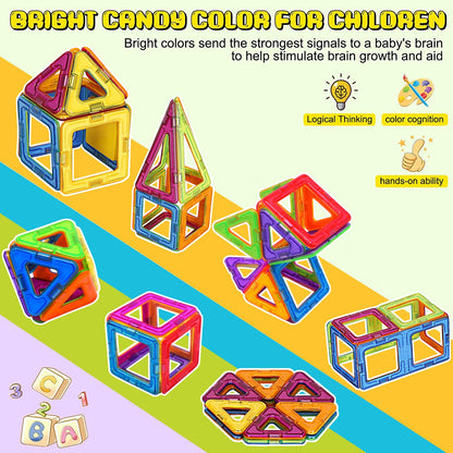KIPA GAMING MagPlay Multicolor Magnetic Building Blocks Set - 24 Piece DIY Educational Toy for Kids