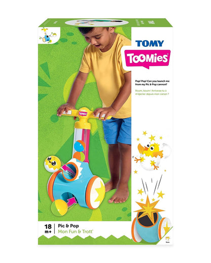 Tomy Pic n Pop Toy - Ball Popping & Scooping Fun, Includes 5 Colorful Balls - Multicolor