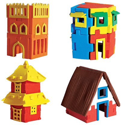 Imagimake Worldwide Houses Educational Toy and 3D Puzzle for 5 Year Old Boys and Girls- Great Product for Birthday Gifting (Worldwide Houses) Pack of 1