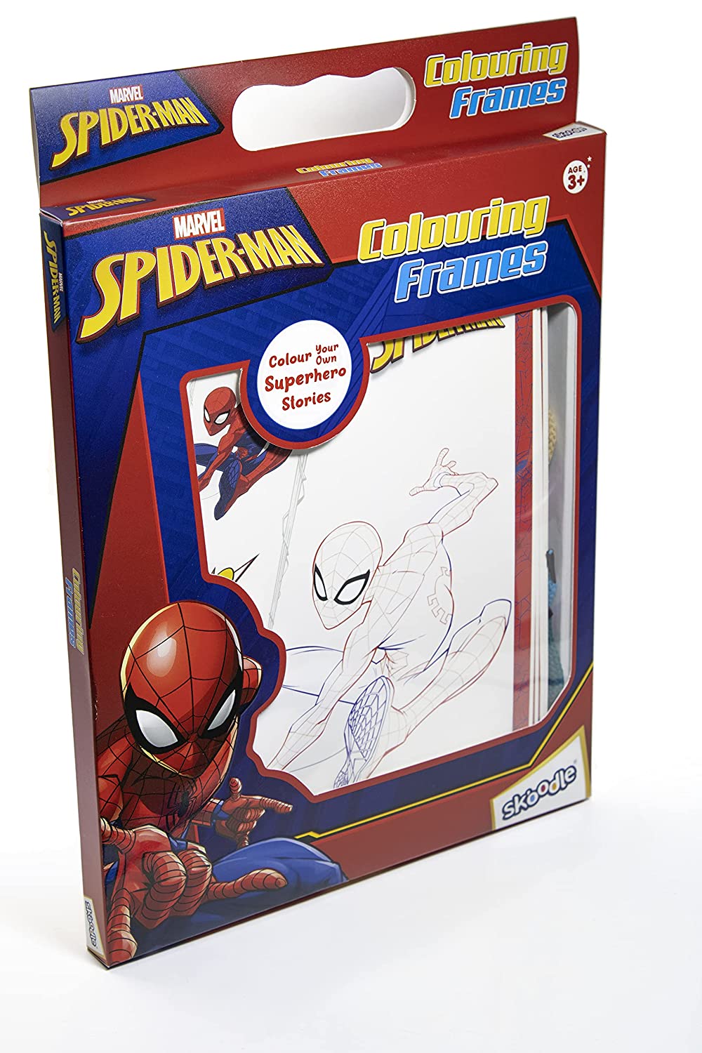 Skoodle Marvel Spiderman Colouring Frames for Kids, Specially Crafted to Enhance Play & Colouring Experience