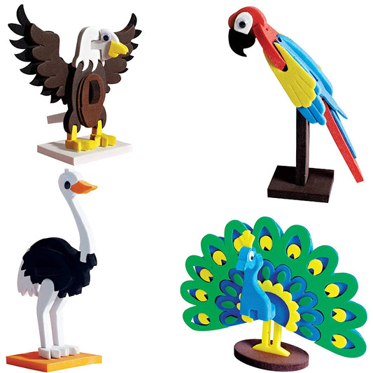 Imagimake Birds Educational Toy 13 3D Models, EVA Foam Mat, Ages 5-12, Construction Set (Multicolor)