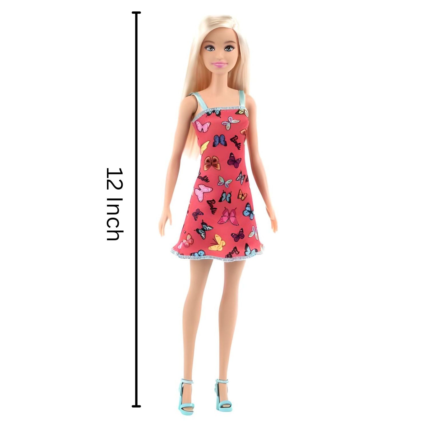 Barbie Doll Orignal HBV05 11.5 Inch Size Dress ,Blonde Hair Dressed - Color May Vary Best Gift For Girls