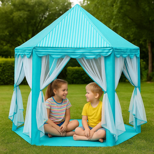 Dream Castle: Big Size Tent House for Boys and Girls - Spacious, Easy Assembly, Fun Design - 130 cm Height, 140 cm Width - Vibrant Colors