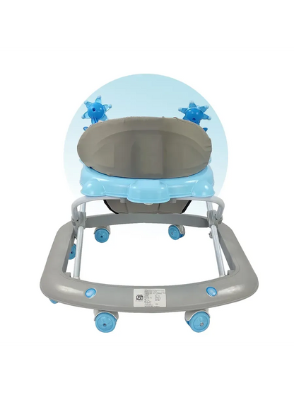 Dash ButterFly Baby Walker 3 Height Adjustable With Parent Handle For 4+ Months Baby -Blue