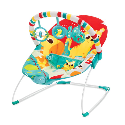 Mastela Toddlers Musical Rocker Bouncer Chair, Multicolour - Soothing Vibration, Playthings, Secure Harness for Babies 3M+ (Model 6730)
