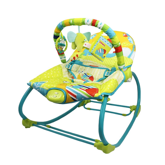 Mastela Baby Rocker in Pink 6920 -2 position Setting, 3-point Harness, 12 Melodies & Soothing Vibration, Removable Accessories - Newborns 0+ to 2 Year