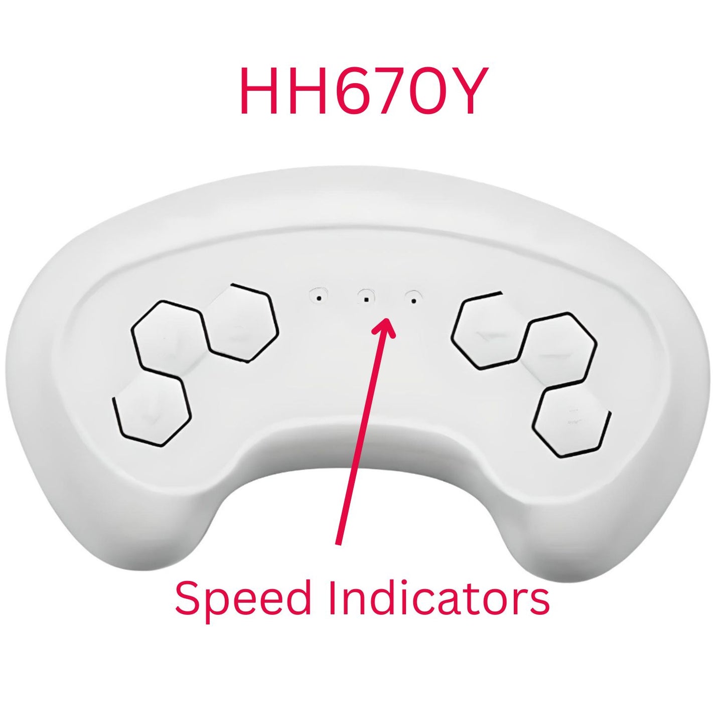 MM TOYS HH670Y Replacement Remote Control for 2.4 Ghz Kids Electric Ride-on Car/Jeep - White