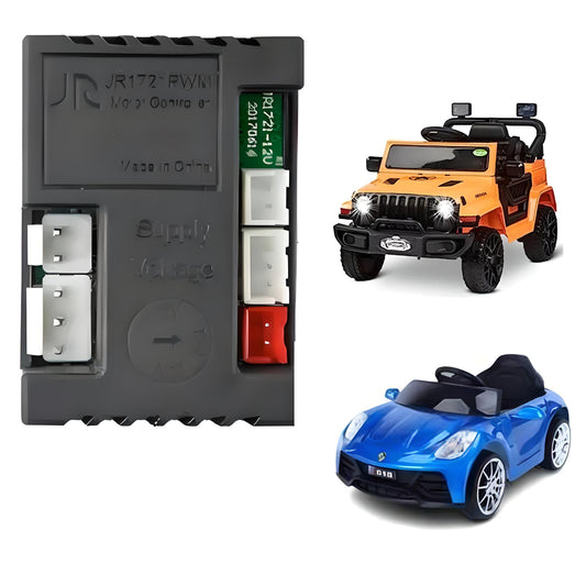 MM TOYS JR-1721 PWM 12V Bluetooth Receiver Motor Controller 2.4G -For Kids Electric Ride-On Car & Jeep Accessory - Black