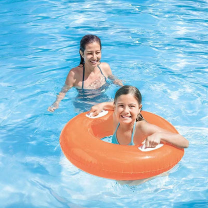 Intex 59258 - Inflatable Swim Tube with Two Handles | Ideal for Ages 8-13 | 30-inch Diameter | Color May Vary | MM TOYS