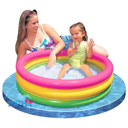 Intex 3 Feet Kids Bath Tub Inflatable Pool 58924 1 to 3 Year Kids – Multicolor