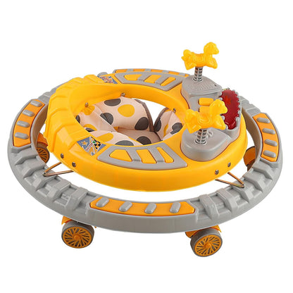 Jolly Round Shape Baby Walker With Ligths And Music For 3+ Months Baby Design May Vary - Yellow