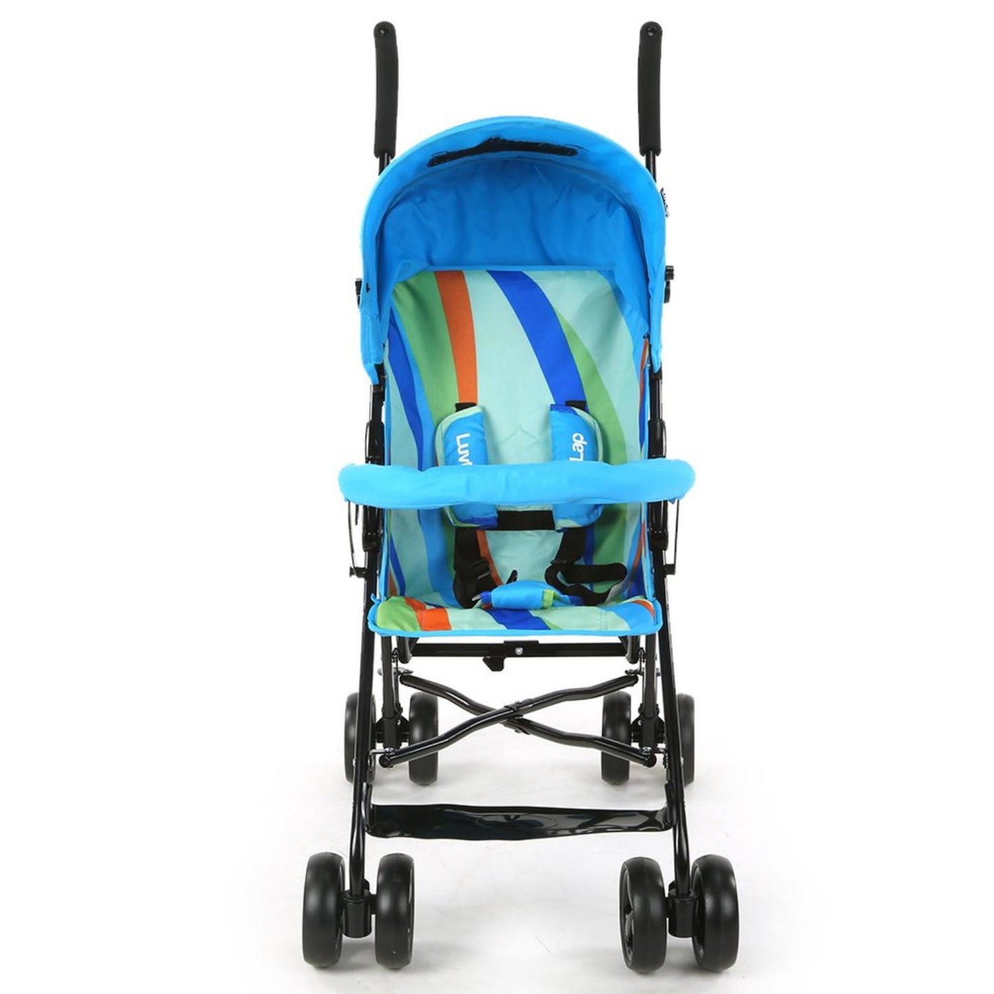 LuvLap Tutti Fruti Compact Travel Baby Stroller/Buggy, 6-36 Months, 5-Point Safety Harness, Adjustable Recline, 15Kg Max, Light Blue-18272