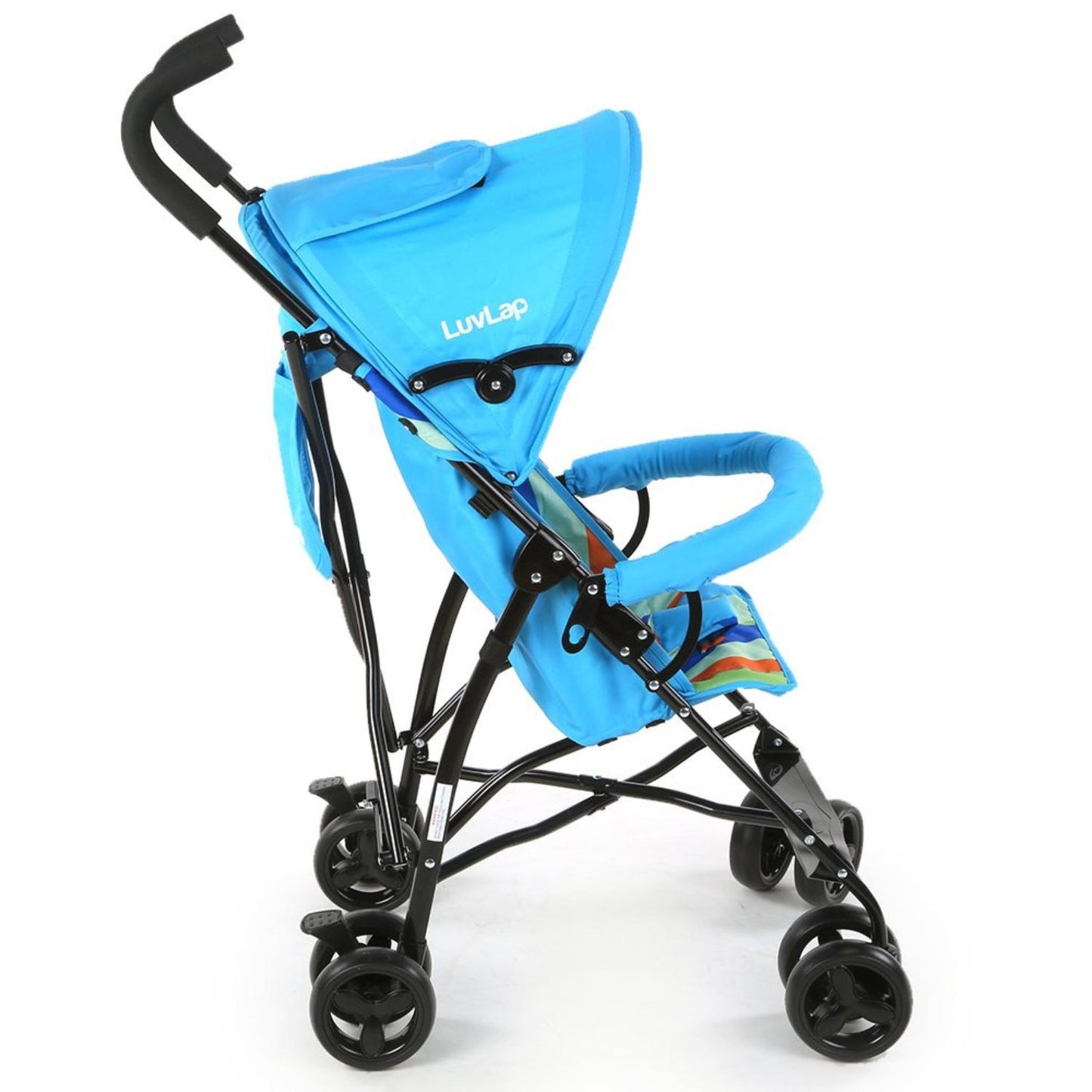 LuvLap Tutti Fruti Compact Travel Baby Stroller/Buggy, 6-36 Months, 5-Point Safety Harness, Adjustable Recline, 15Kg Max, Light Blue-18272