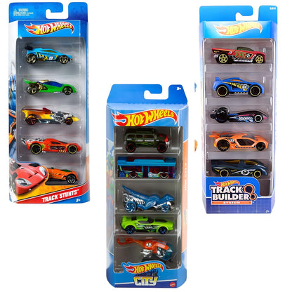 Hot Wheels 5-Car Pack 1:64 Scale Vehicles, Metal Body, Model Variants, Multi-Color, Perfect Gift for Kids Ages 3 & Up