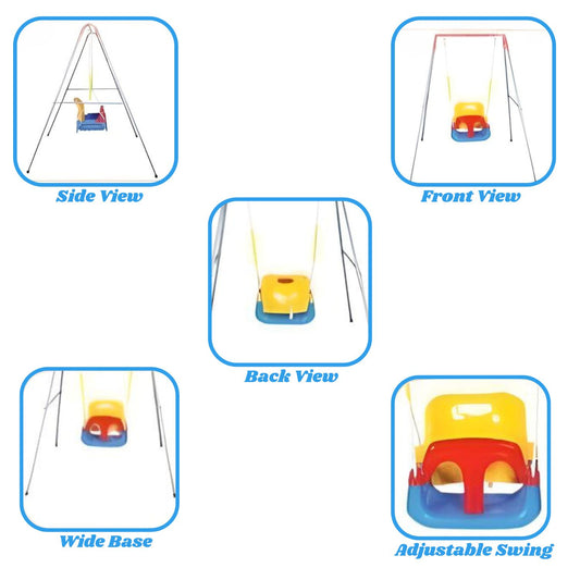 PlayGro Model 3101 - Heavy Duty Foldable Garden Swing with Solid Alloy Stand - For Kids 2 to 6 Years