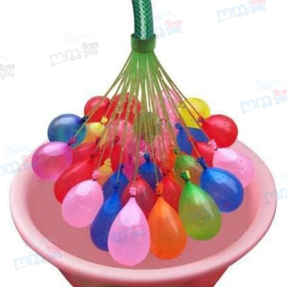MM TOYS Automatic Fill & Tie Magic Water Balloons – 111 Self-Sealing Holi Water Balloons – Fast Fill in 60 Seconds – Festival & Summer Outdoor Fun
