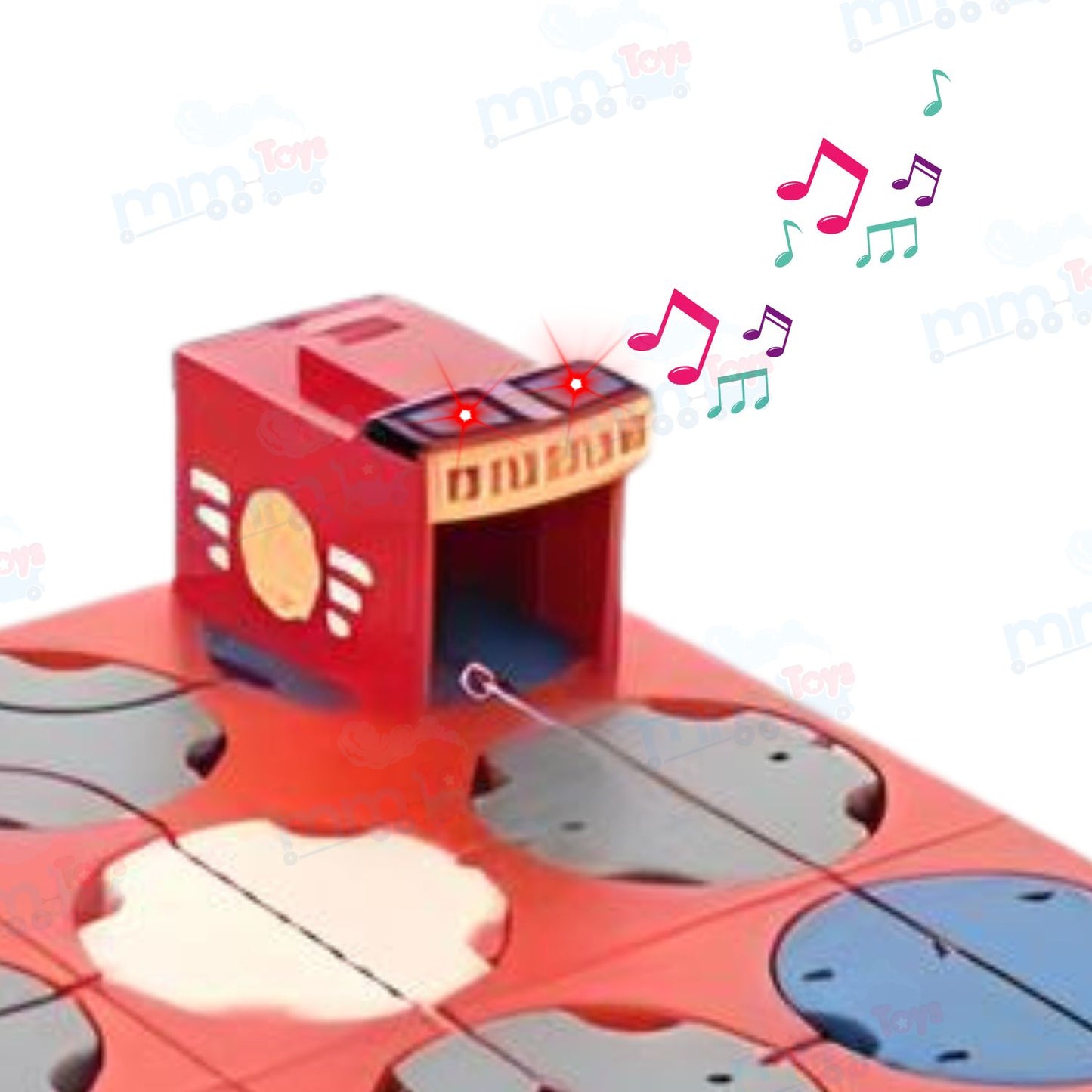 MM TOYS 34-Pcs Fire Series DIY Track Maze Race Car Track Set STEM Learning & Educational Puzzle Blocks for Kids Fire Truck