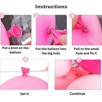 MM TOYS Balloon Garland Making Kit - Transparent Balloon Accessories with Chain Arch Strip, 500cm x 1.5cm x 0.08cm