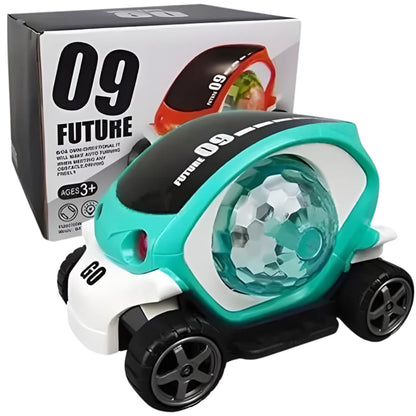 MM TOYS Rotating Stunt Car 360° Toy with 3D Lights & Music | Multi-Color Flashing Light for Kids’ Birthday Gift