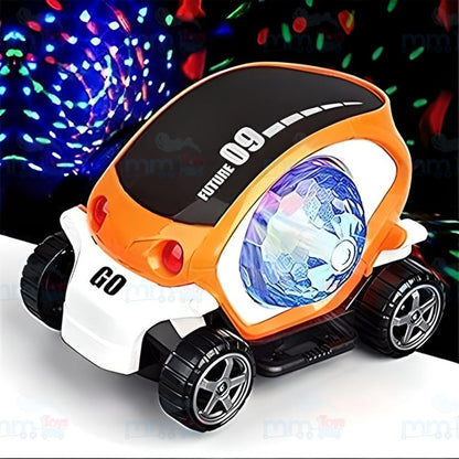 MM TOYS Rotating Stunt Car 360° Toy with 3D Lights & Music | Multi-Color Flashing Light for Kids’ Birthday Gift