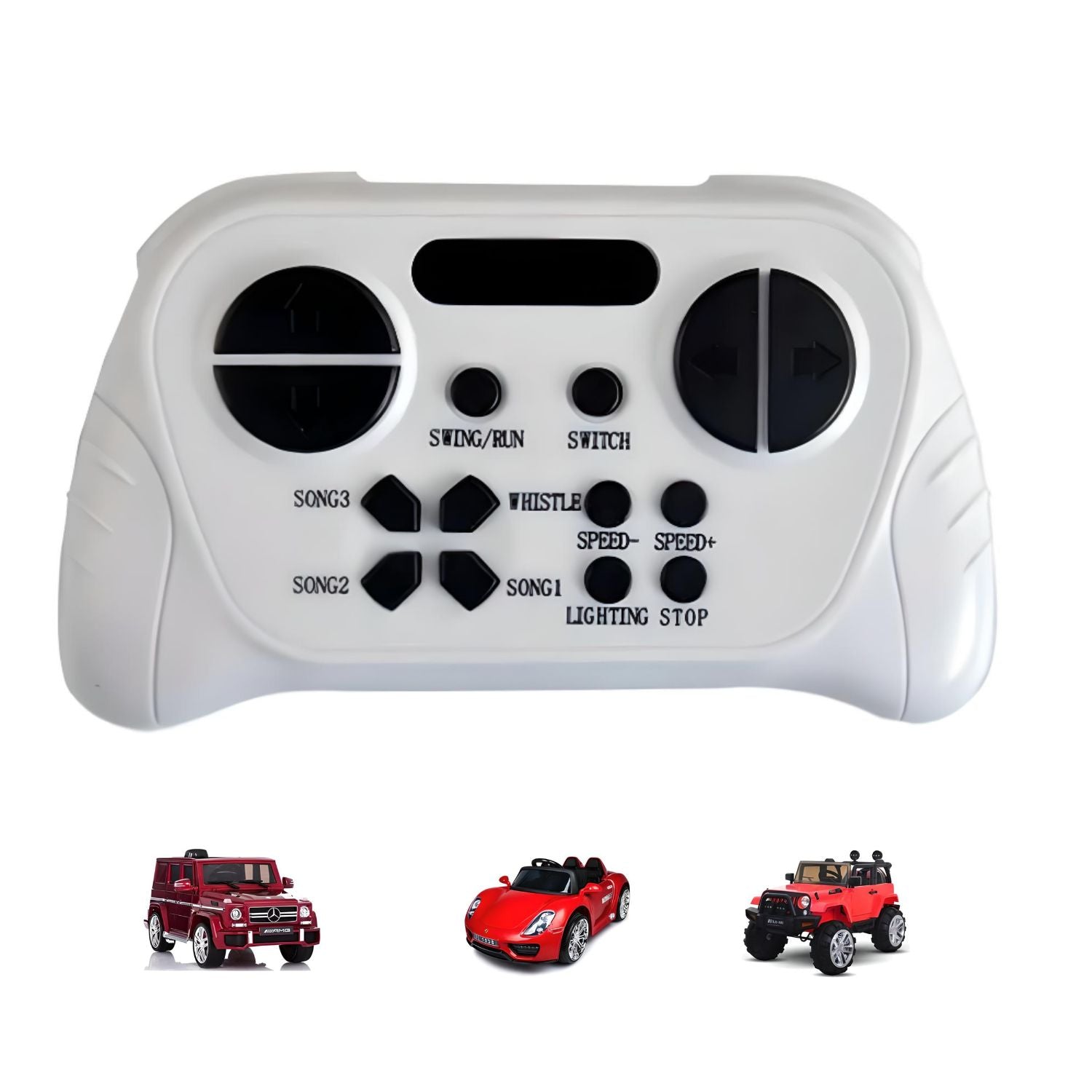 MM TOYS HH 621Y Multi-Function Remote Control for Kids Electric Car Compatible With HH621K-2 and HH611K-2 Motor Controllers (Not Included) - White