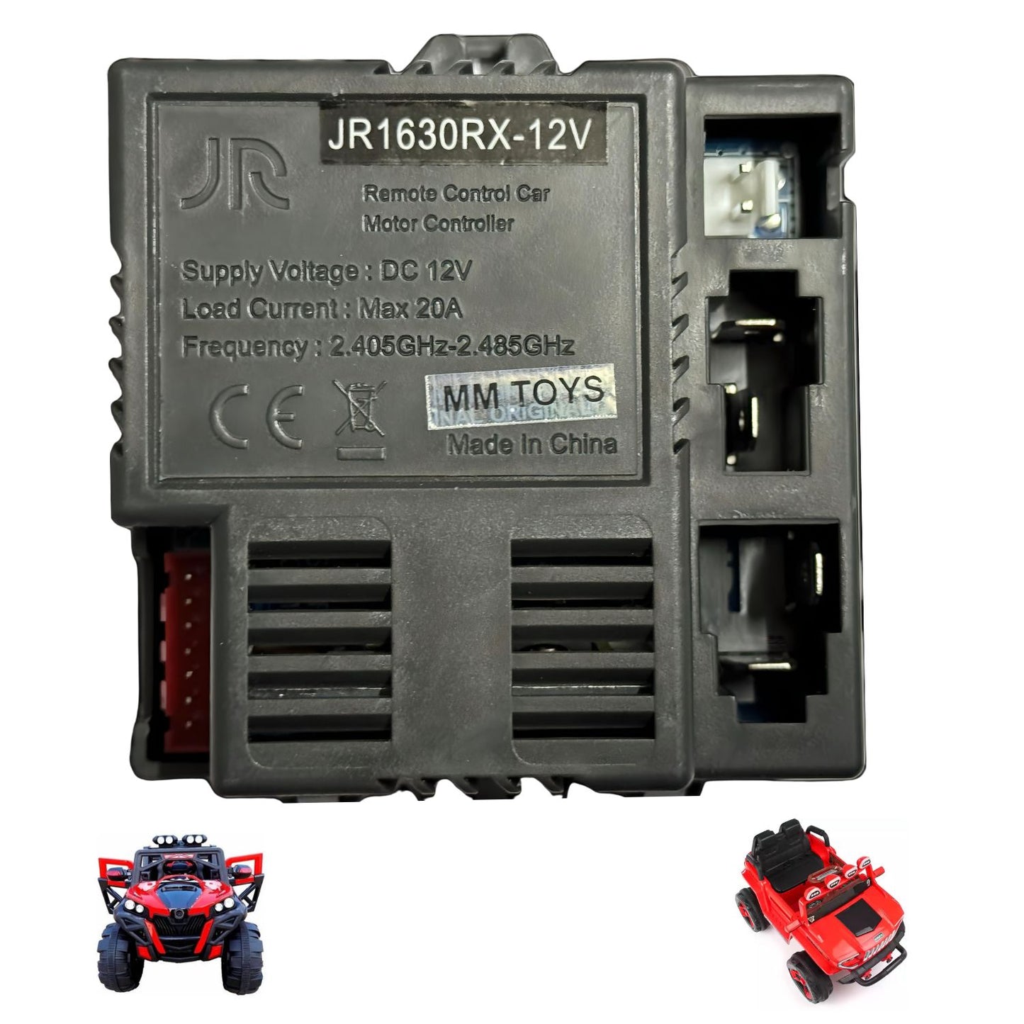 MM TOYS JR1630RX Reciever Motor Controller 12V 2.4Ghz 7 Pin, High-Efficiency Control Box for Kids Electric Car - Essential Toy Replacement Part