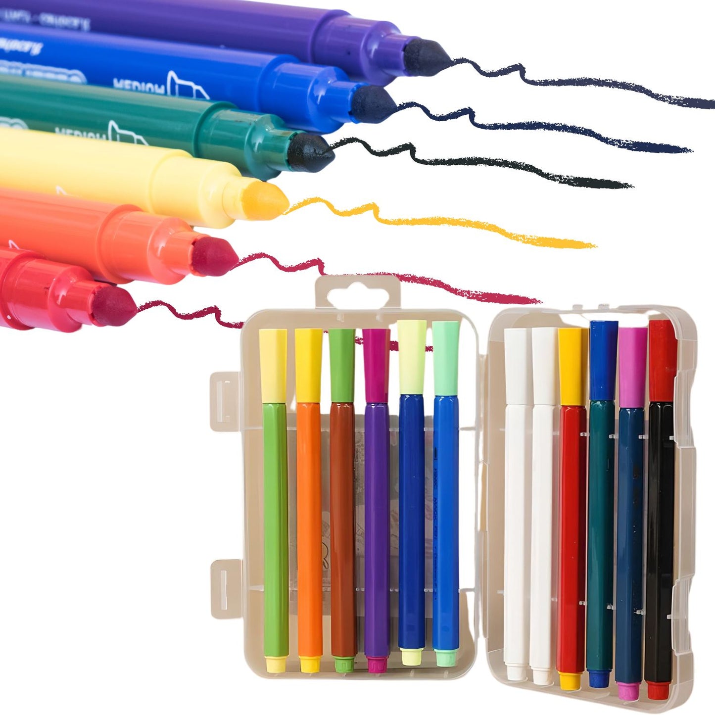 MM TOYS Magic Colors Pen Set – 12 Pcs, Colour Changing Sketch Pens