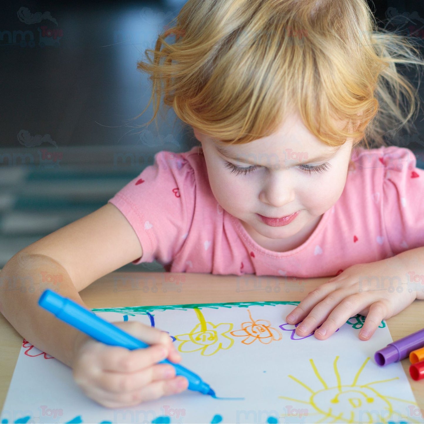MM TOYS Magic Colors Pen Set – 12 Pcs, Colour Changing Sketch Pens, Colouring Kit Art Markers, Creative Fun for Kids, Vibrant Colors