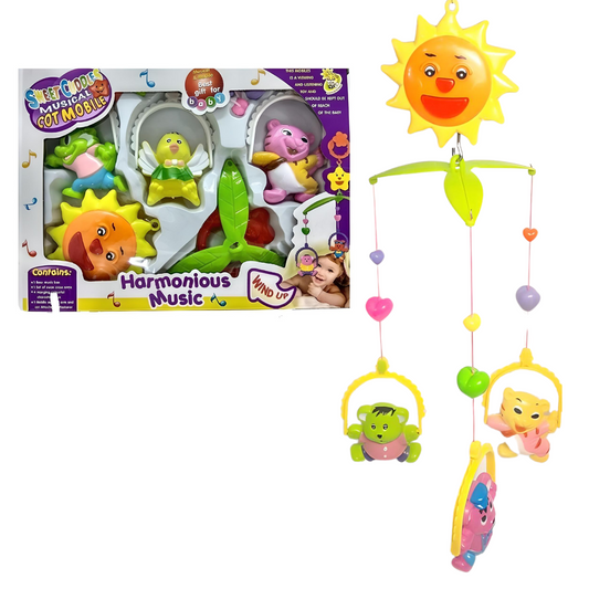 MM TOYS Musical Cot Mobile Rotatting Hanging Rattles Harmonious Music For New Born 0 6 12 Months