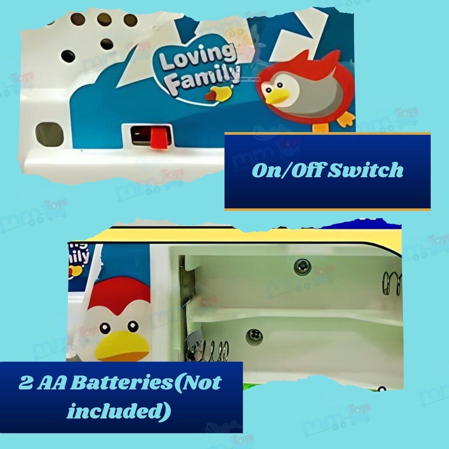 MM TOYS Penguin Slide Track Set for Kids – Electric Automatic Stair Climb & Slide Toy with Flags, Lights & Music, Blue, 3+ Years [ Color As Per Stock ]