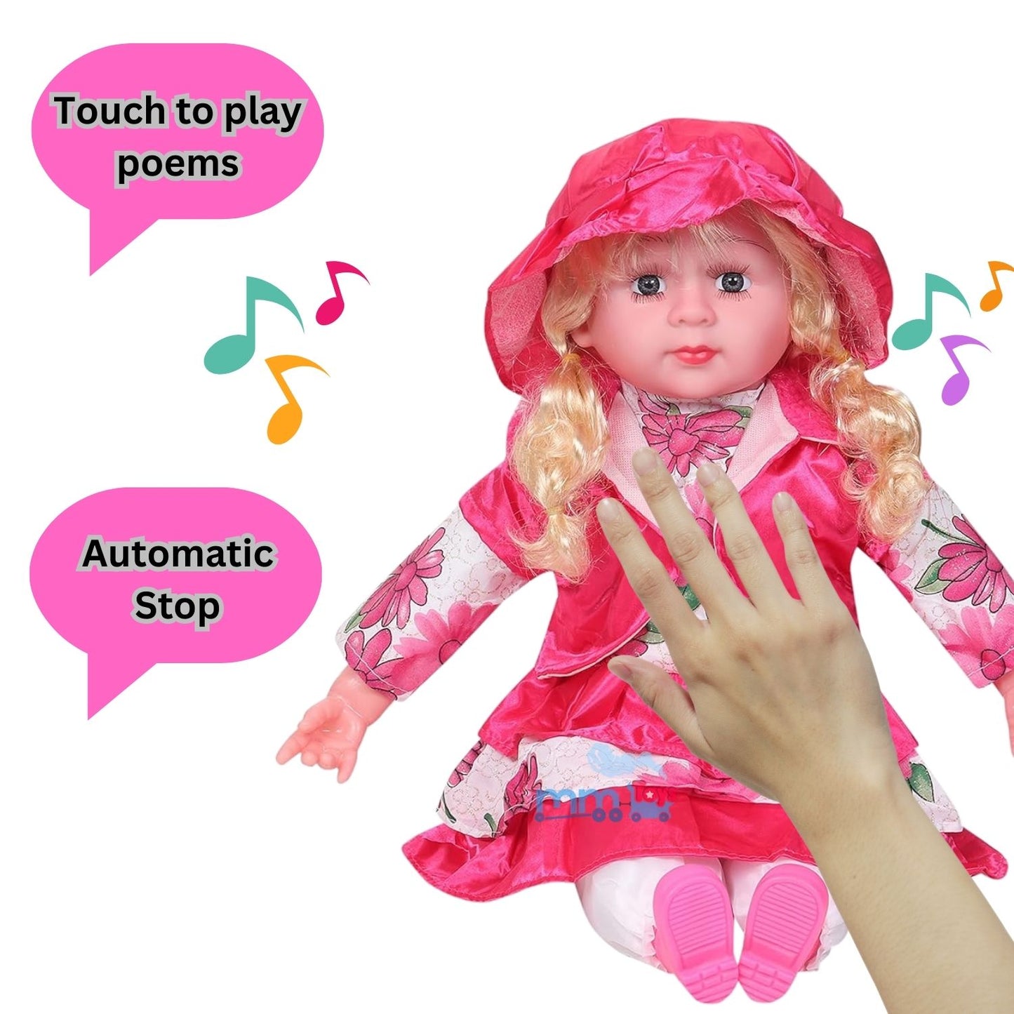 MM TOYS Singing Songs & Poem Baby Doll Original 24 Inch Big Size - Dress Color May Vary