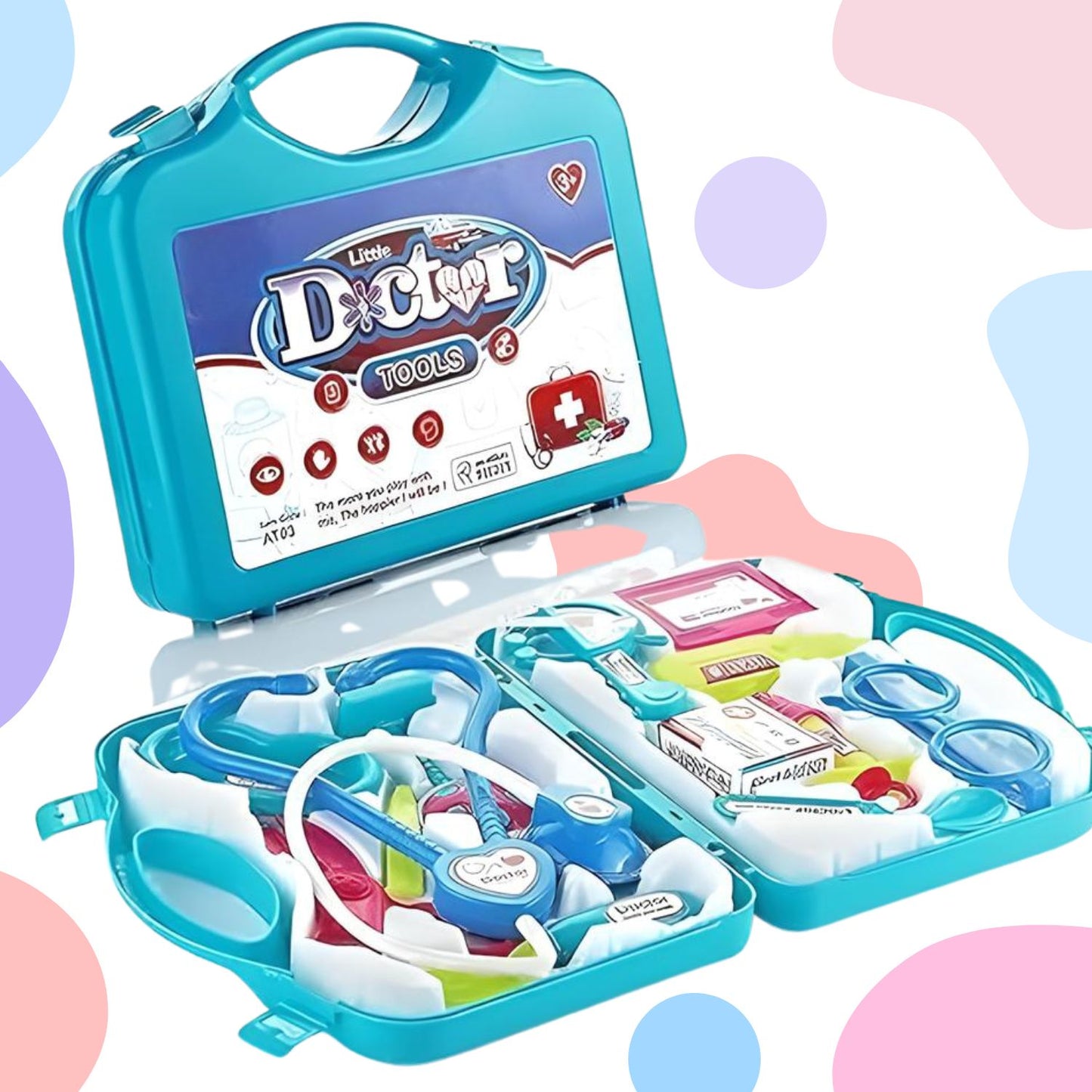 MM TOYS Doctor Play Set with Carry Case - Ideal Pretend Role Play Toy for Kids (3+ Years) - Suitable for Girls and Boys