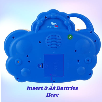 MM TOYS Musical Drum Keyboard For Kids With Flashing Lights - Animal Sounds And Songs Multi Color