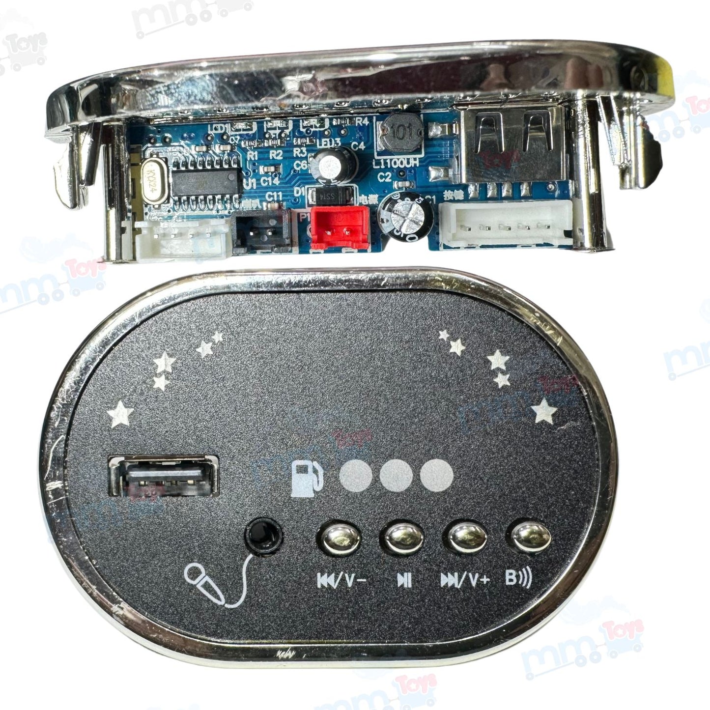 MM TOYS HH-BFQ-A003B Music Player Circuit Board for Kids Electric Ride-On with Bluetooth, USB & Mic Port | Replacement Part And Accessories For Kids Car – Black