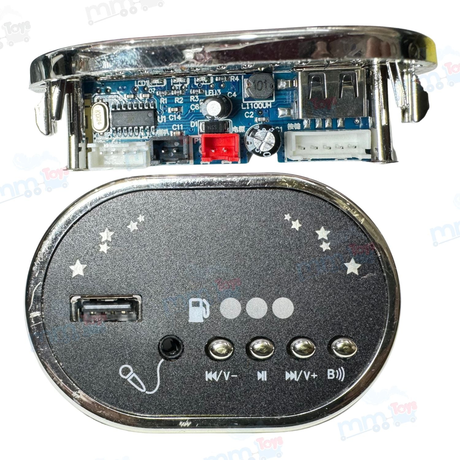 MM TOYS HH-BFQ-A003B Music Player Circuit Board for Kids Electric Ride-On with Bluetooth, USB & Mic Port | Replacement Part And Accessories For Kids Car – Black