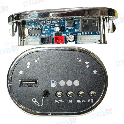MM TOYS HH-BFQ-A003B Music Player Circuit Board for Kids Electric Ride-On with Bluetooth, USB & Mic Port | Replacement Part And Accessories For Kids Car – Black