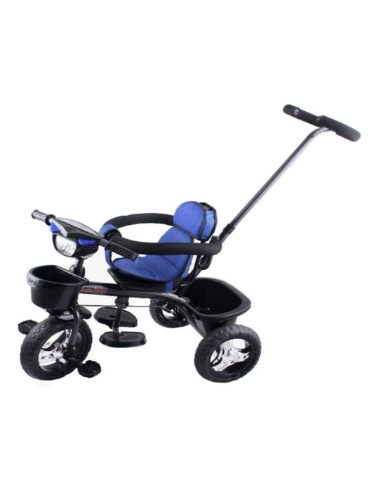 Love Baby Tricycle LB-561 With Cushion Seat, Parental Handle, Front Guard with Music and Headlight - Blue