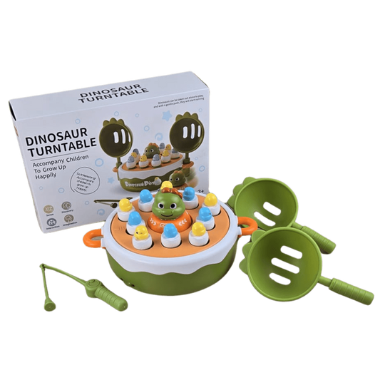 Dinosaur Turntable Electronic Balancing Game for Kids – Rotating Dinosaur Skill Toy with Music, Fine Motor and Hand-Eye Coordination Activity