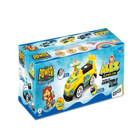 SKOODLE ALEX Super Car Push Ride On - Lights, Music, Storage Space - For 1 to 3 Year Old Baby - Color May vary