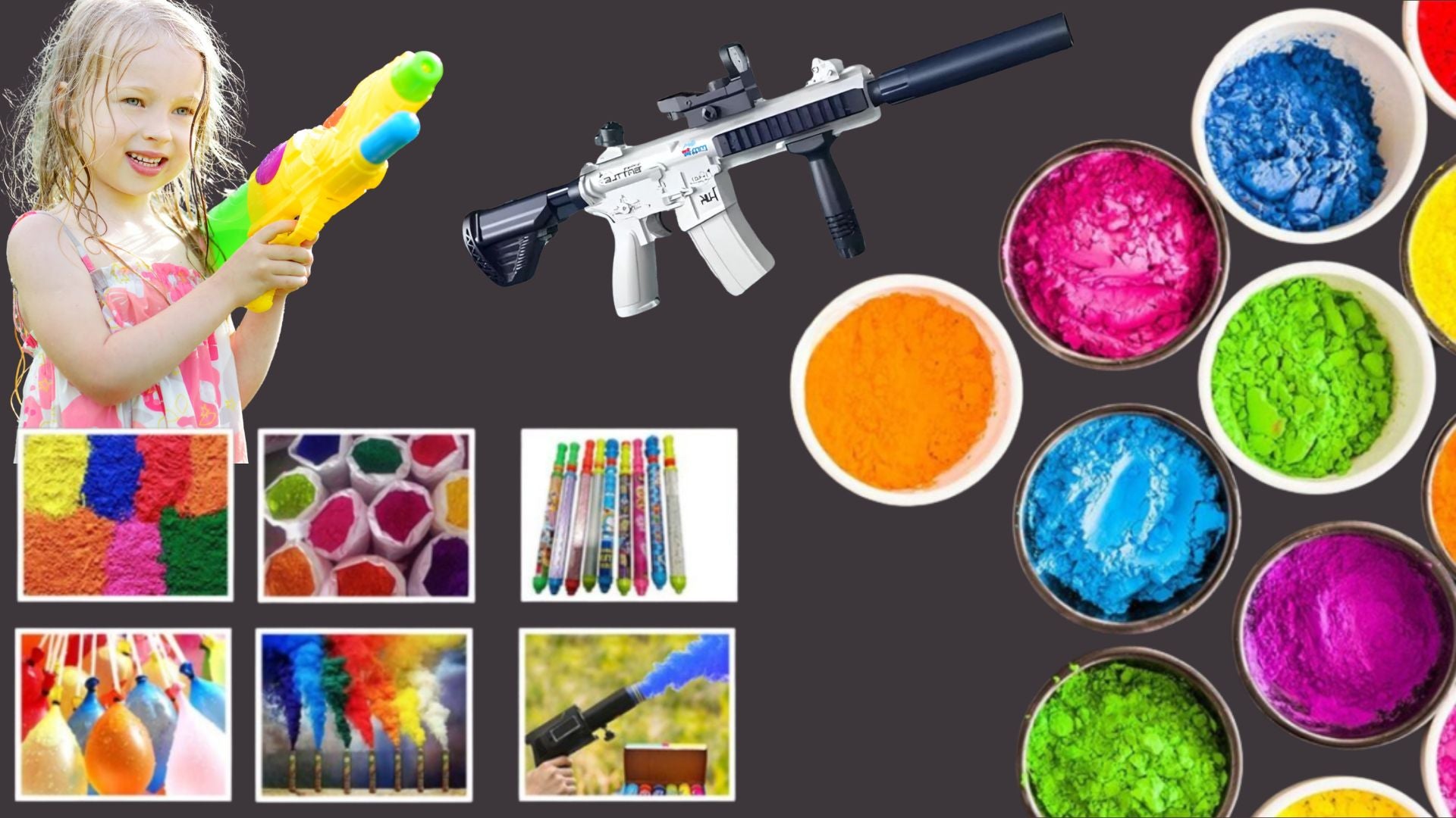 Shop Holi colors, pichkari and electronic pichkari online
