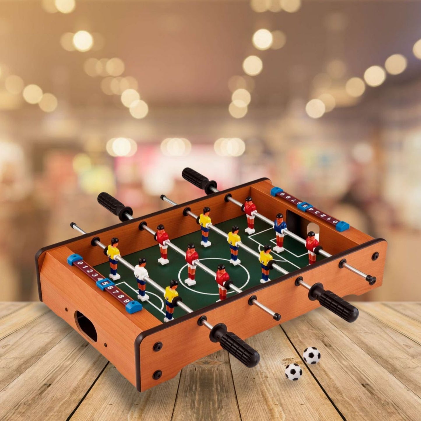 MM TOYS 20 Inches Wooden Mid-Sized Foosball, Mini Football, Table Soccer Game (Soccer Table Game)