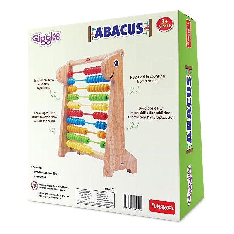 GIGGLES - 9924100 WOODEN ABACUS BY FUNSKOOL FOR MATHS LEARNING