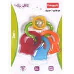Giggles Bear Teether - Food-Grade Silicone, Easy-Grip Design - Ideal for Infants 6+ Months