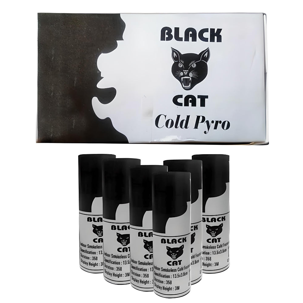 Premium Black Cat Cold Pyro Refill 35 Sec Sparkle Time Upto 3 Mtr Distance (Pack Of 6 Pcs) For Party And Calibration
