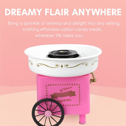 Retro design candy floss machine on kitchen counter