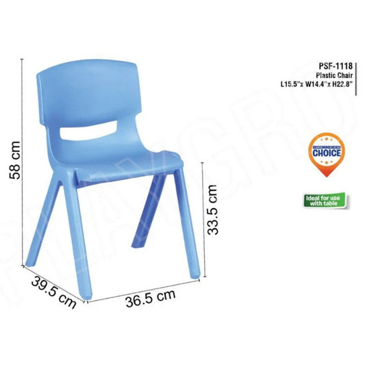 PlayGro  Heavy Duty 23 Inch Chair 1118 1 Pc For Kids And Adult Wait Capacity 120 KG