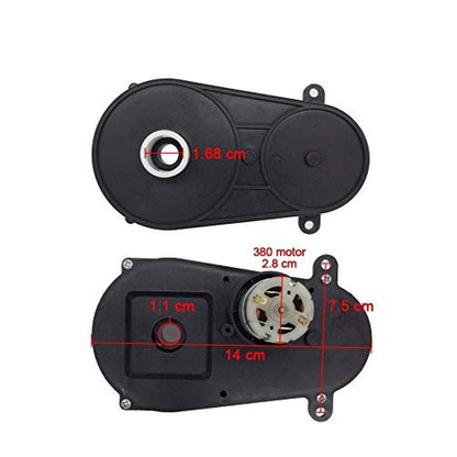 MM TOYS Stearing Steering Gearbox With Motor, RS380 12v Motor For Kids Electric Powered Ride On Car Jeep Ride On - Black